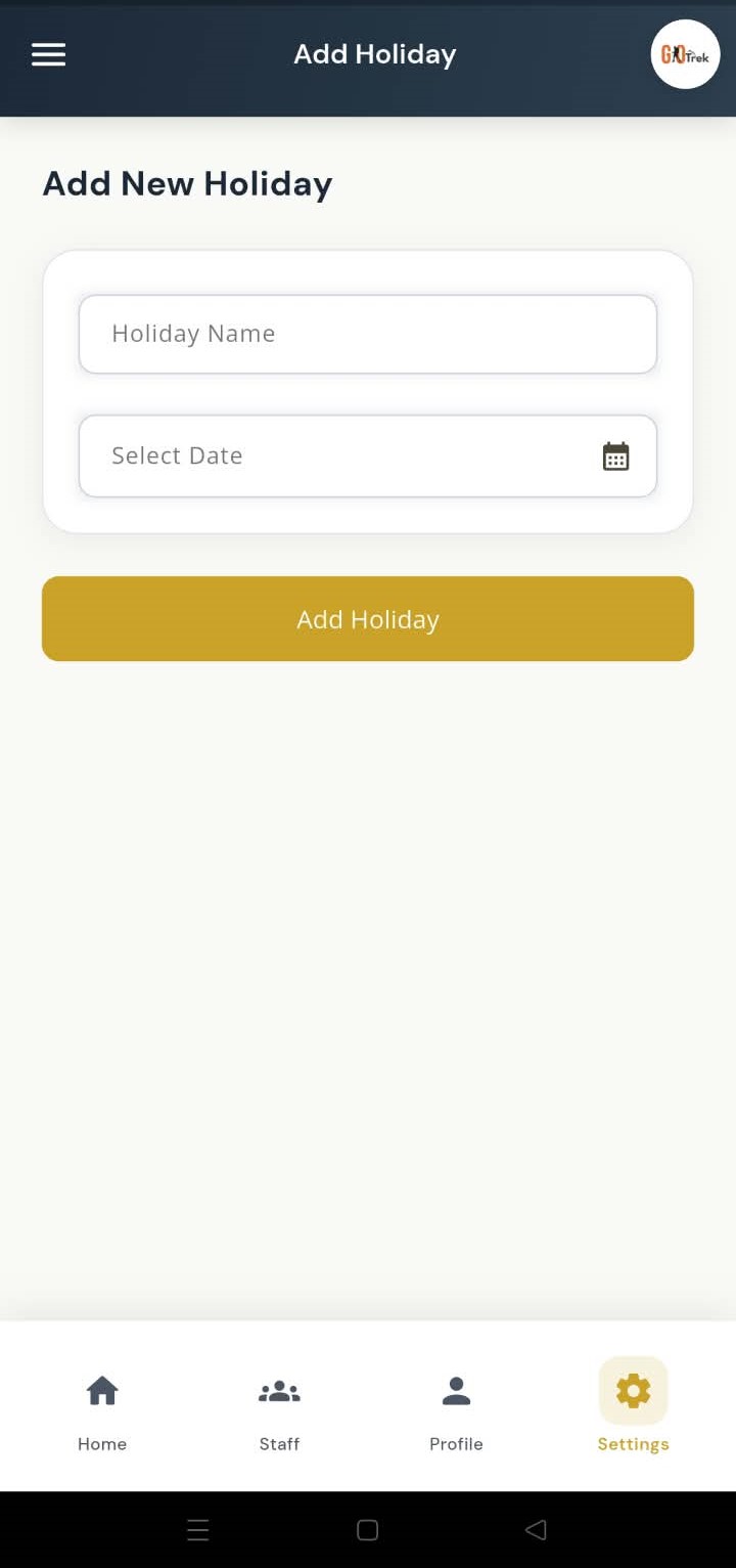 PayrollX employer app add new holiday form
