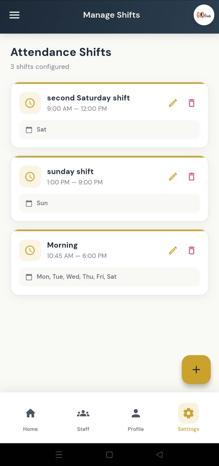 PayrollX employer app manage shifts list